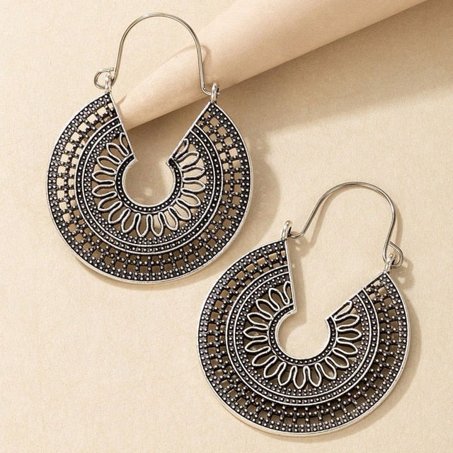 Tribal Flower Earring