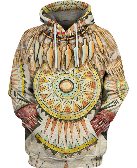 Native American Chief Totem with Arrows