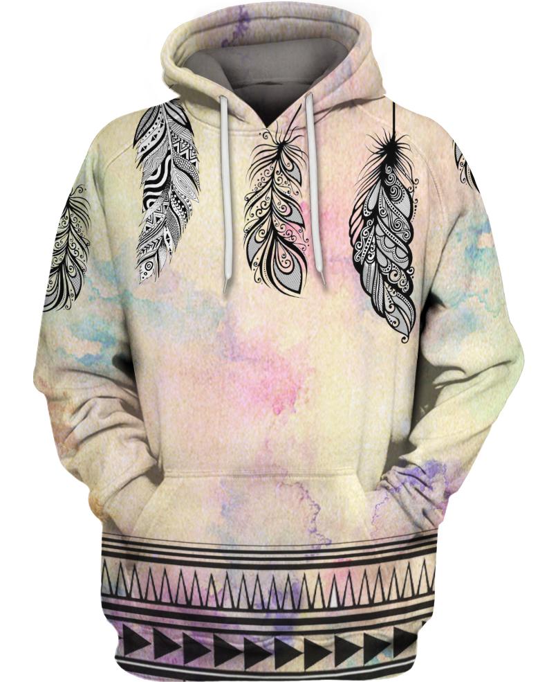 Native American Feathers Pastel