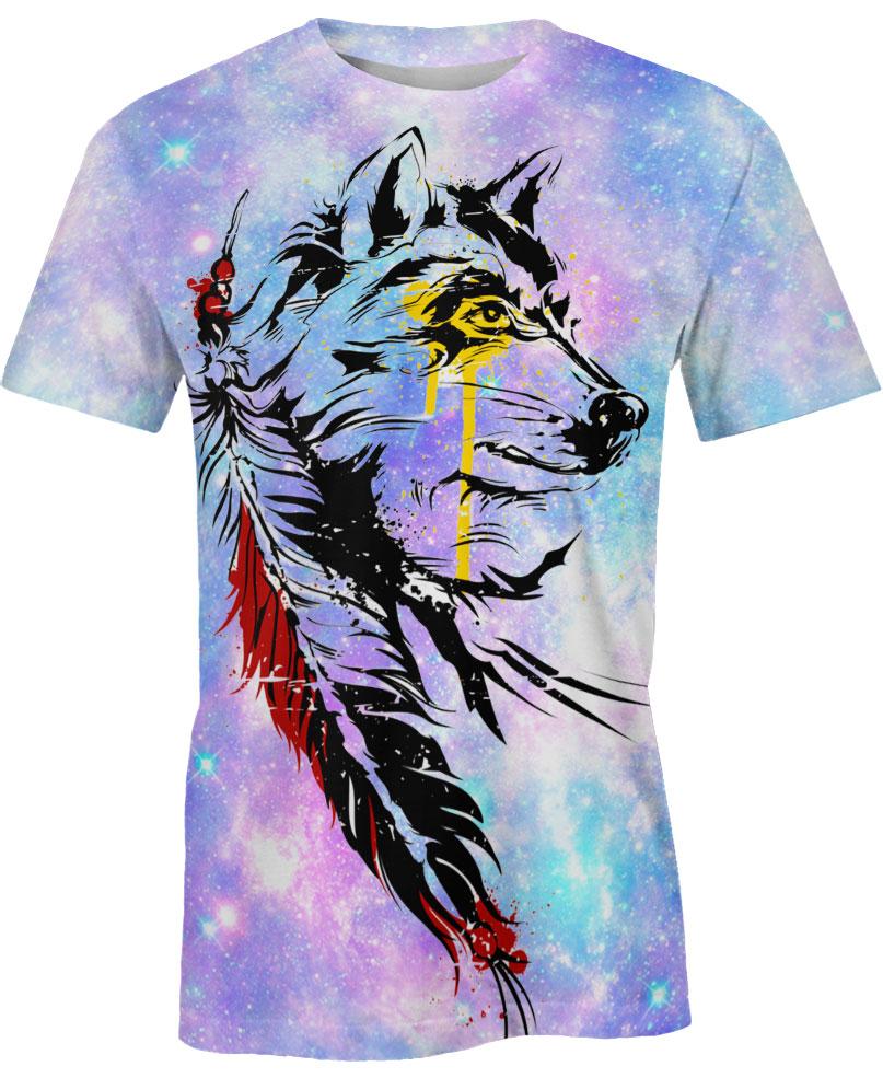 Native American Yellow Eyes Wolf