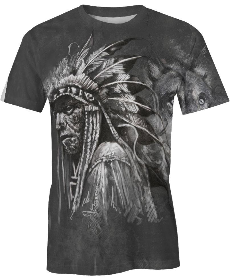 Native American Grey Wolf & Leader
