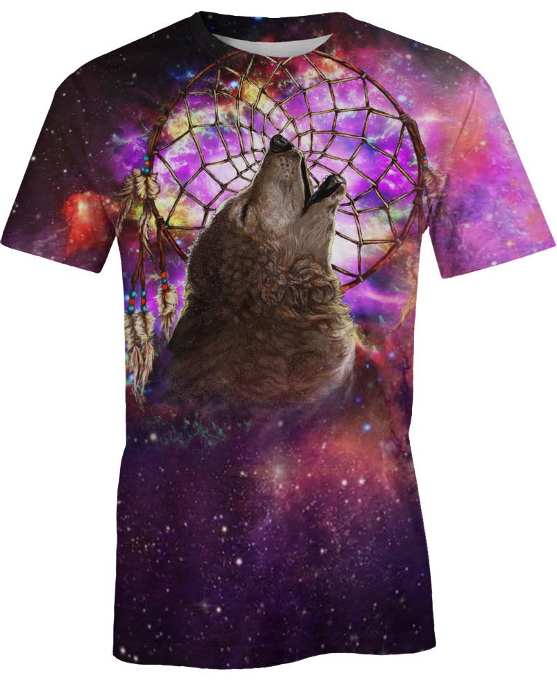 Native American Galaxy Purple Wolf Dream