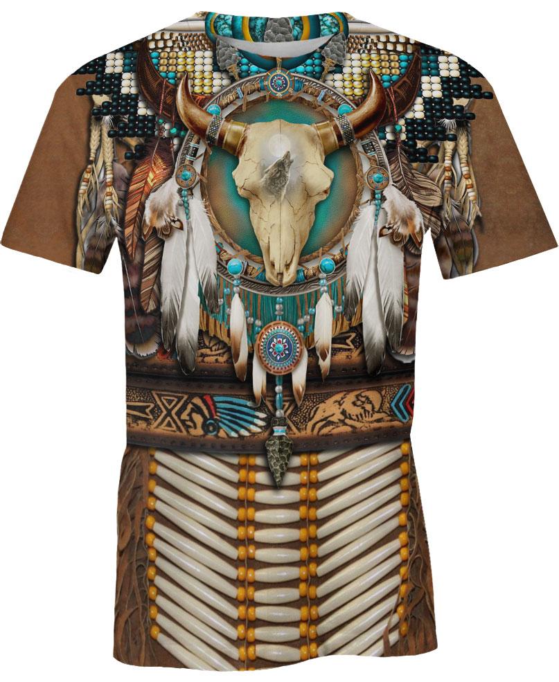 Native American Blue Skull Pattern