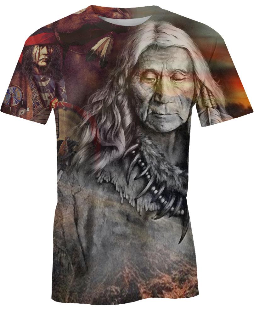 Native American Gray Old Indian Chief