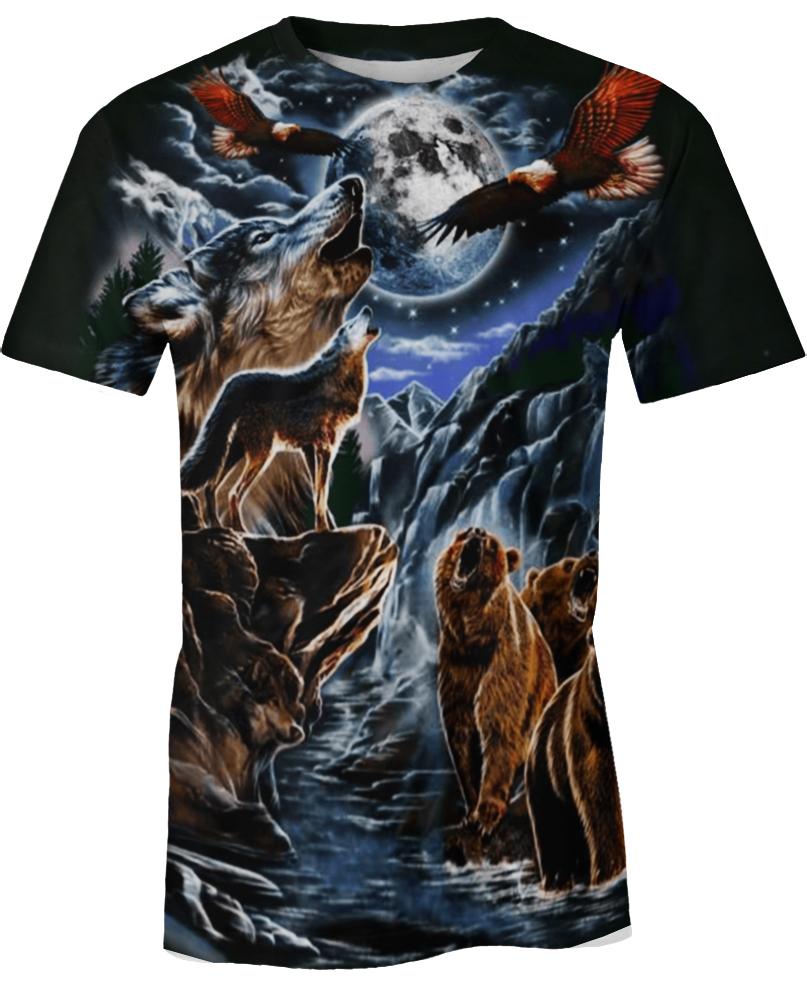 Native American Wolf Moon Eagle