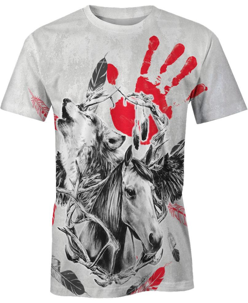 Native American Blood Hand & Animals