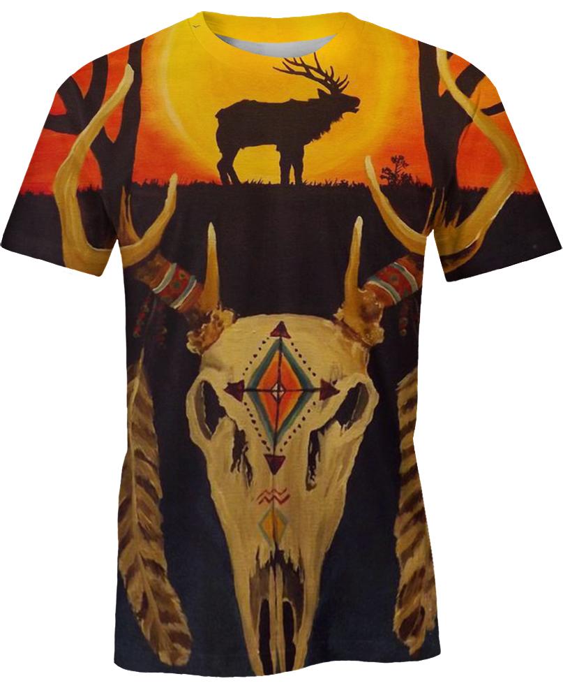 Native American Deer & Bison Skull