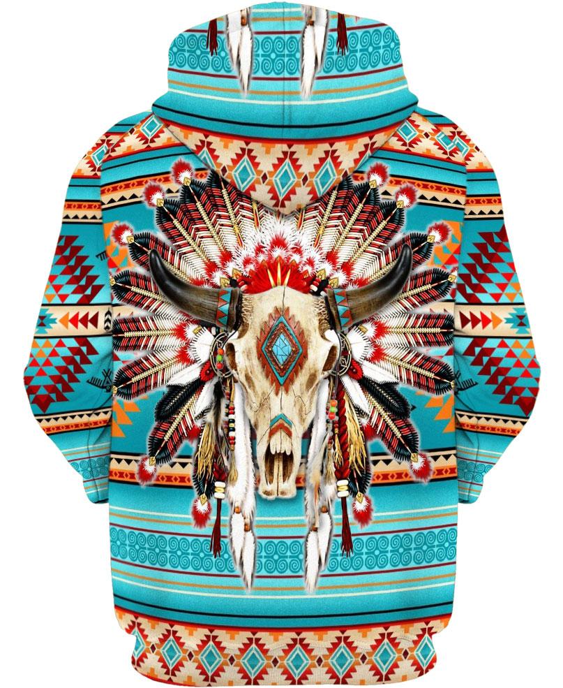 Native American Indian Bison Skull