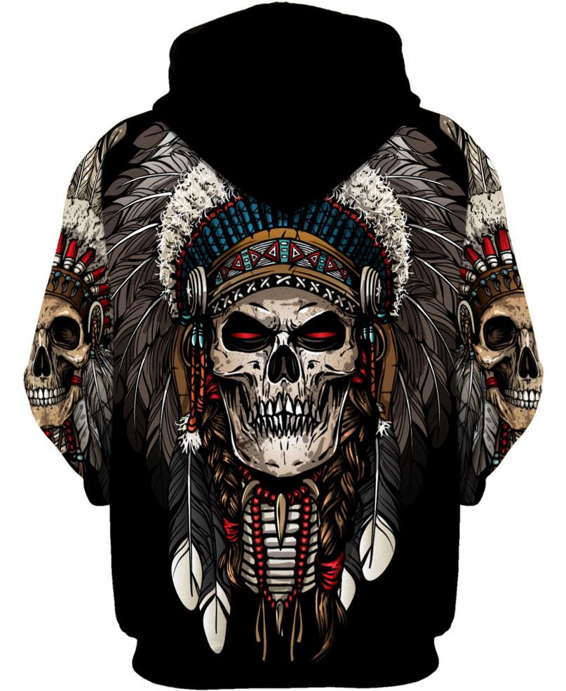 Native American Skull Feathers