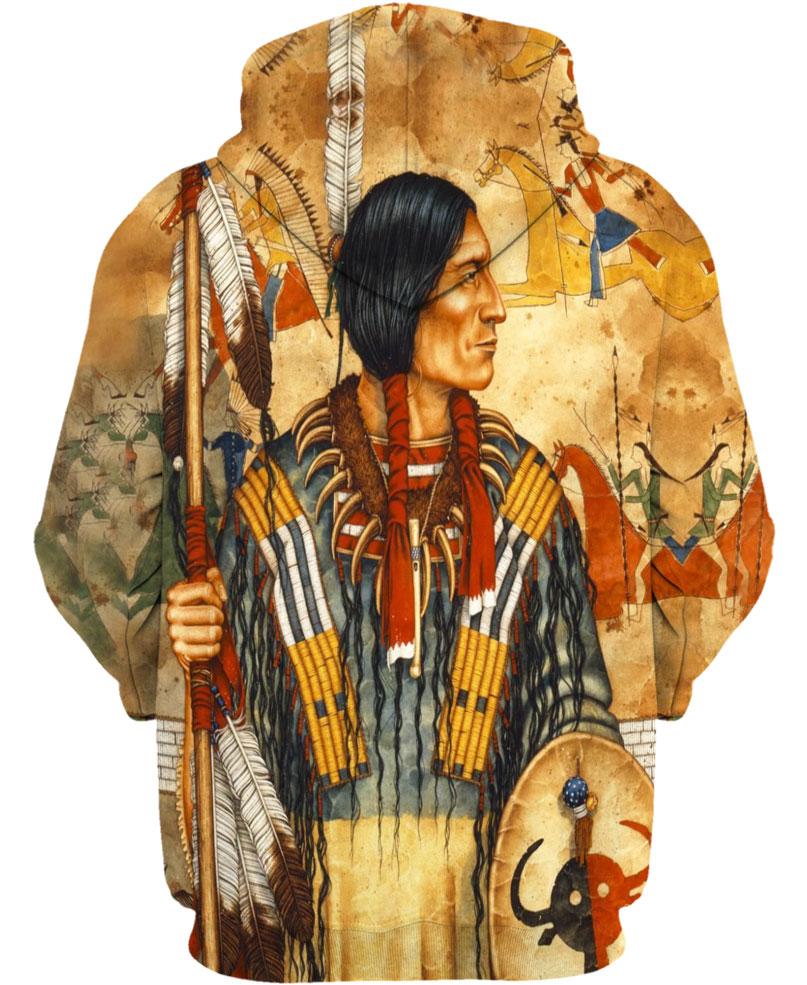 Native American Indian Chief Brown Backgroud