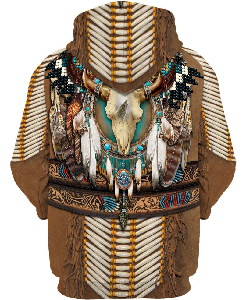 Native American Blue Skull Pattern