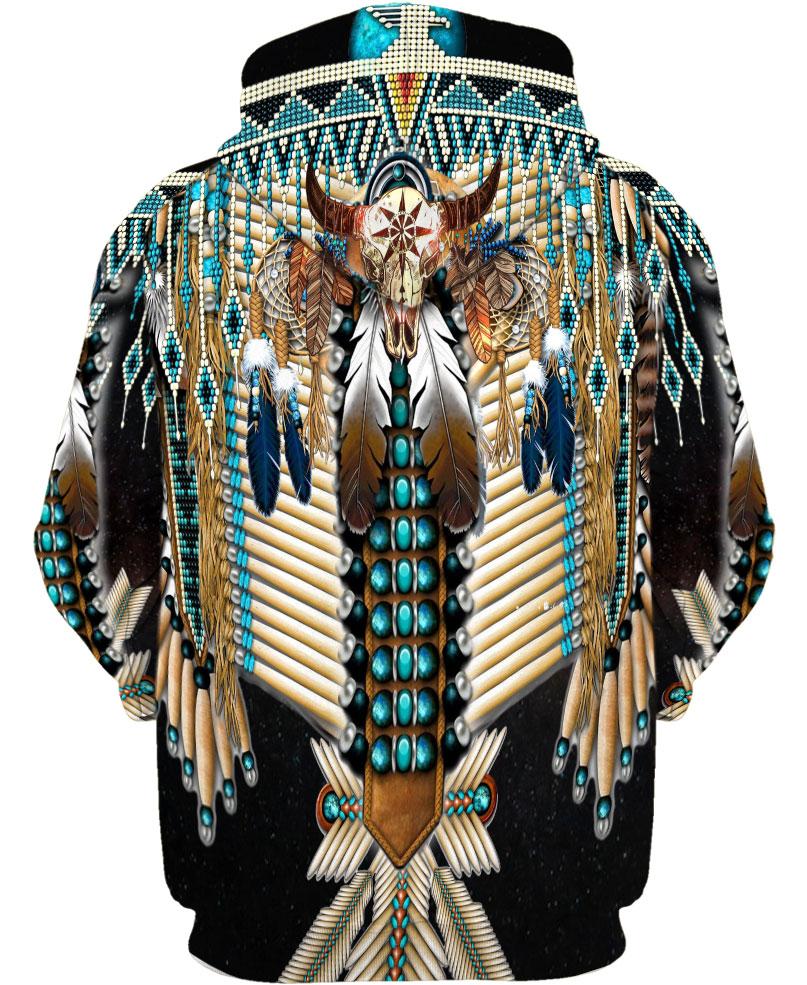 Native American Front Eagle & Back Bison Skull