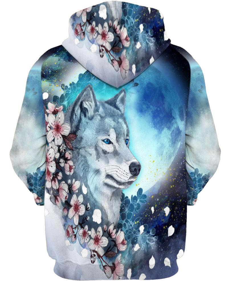 Native American Blue Eyes Wolf