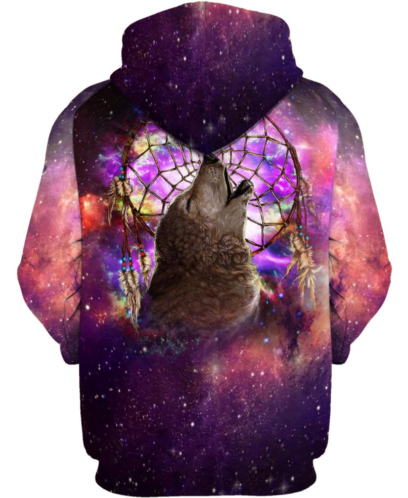 Native American Galaxy Purple Wolf Dream