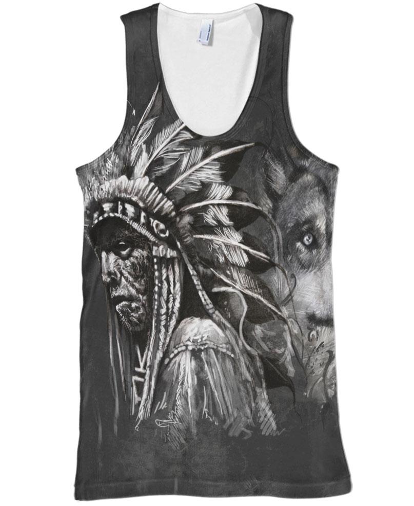 Native American Grey Wolf & Leader