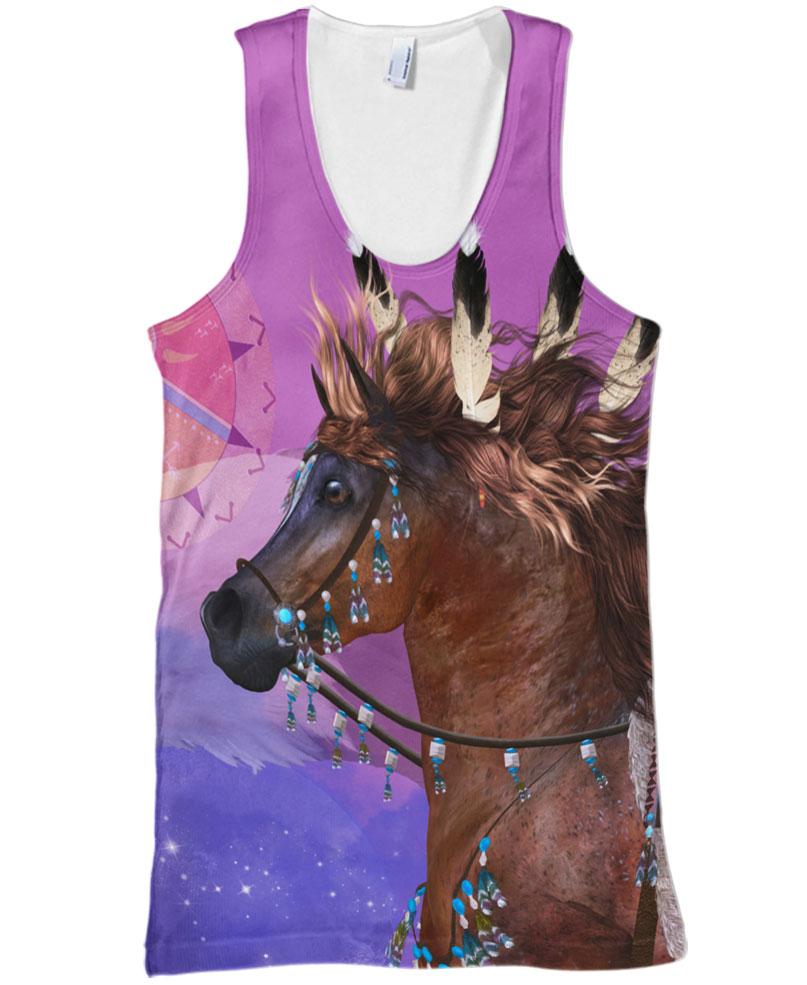 Native American Horse Egale And The Sun