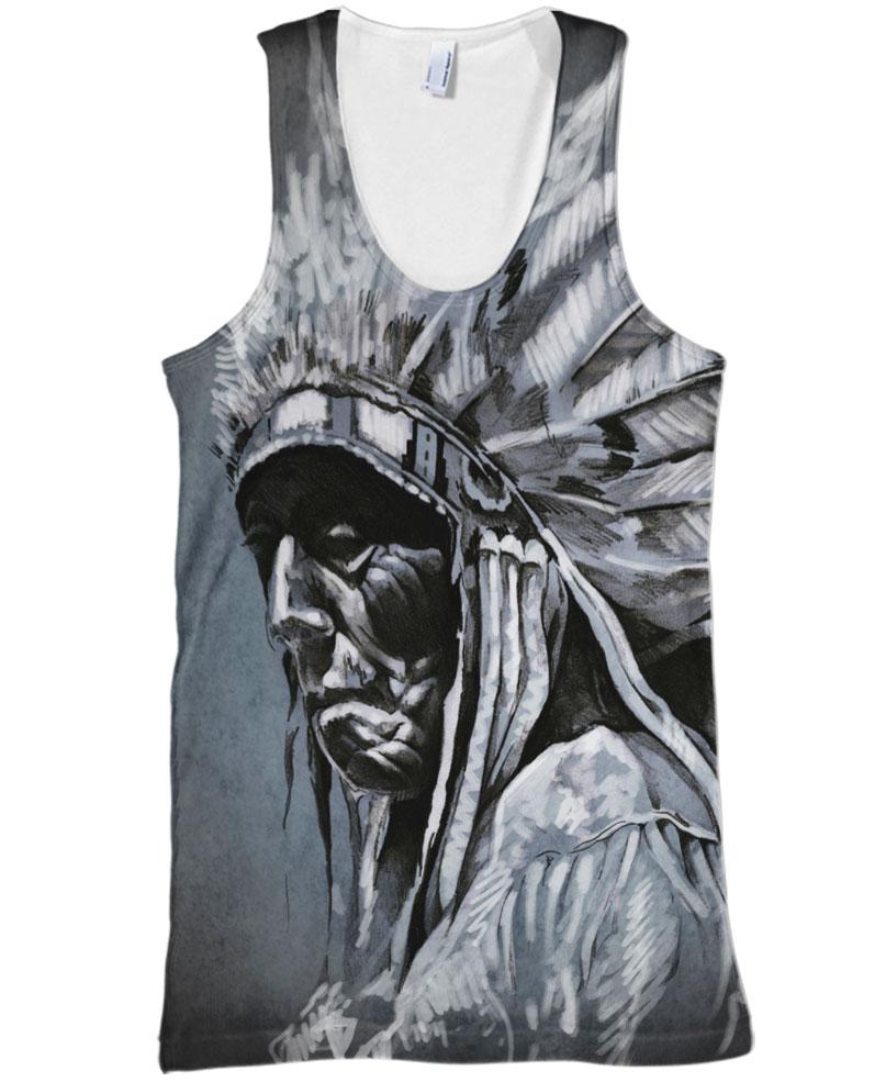 Native American Indian Chief Grey