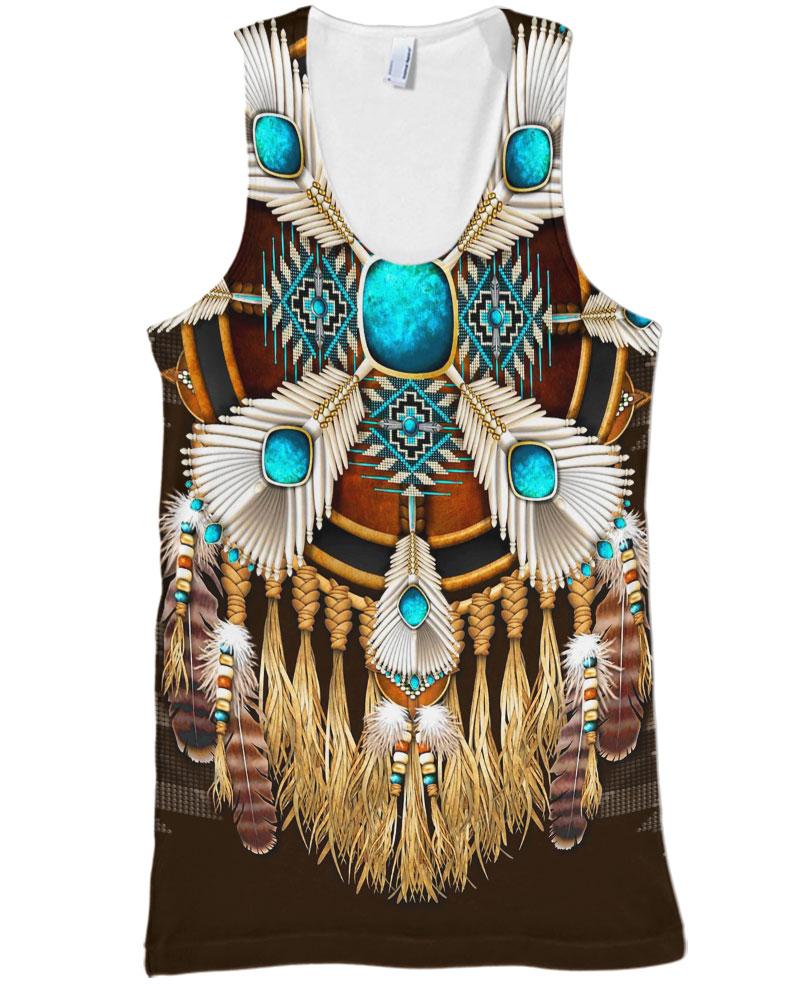 Native American Feathers Blue