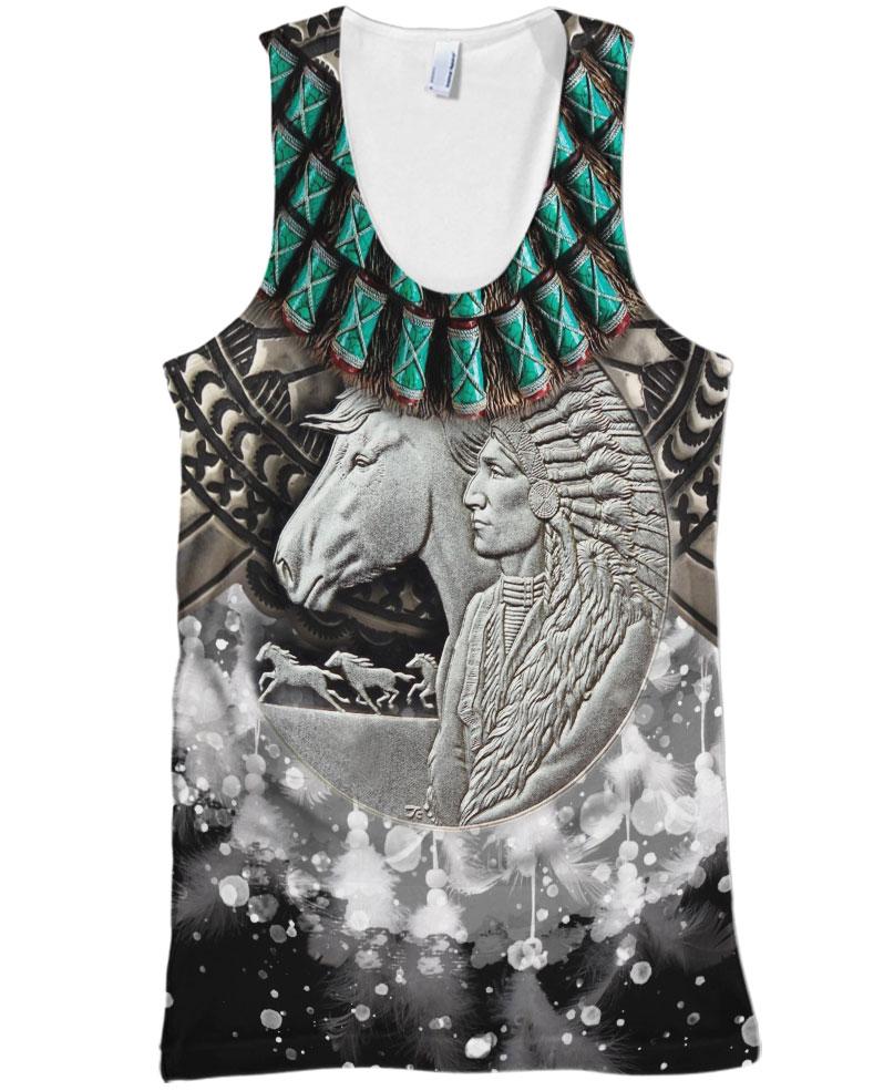 Native American Indian Chief Stone Statues