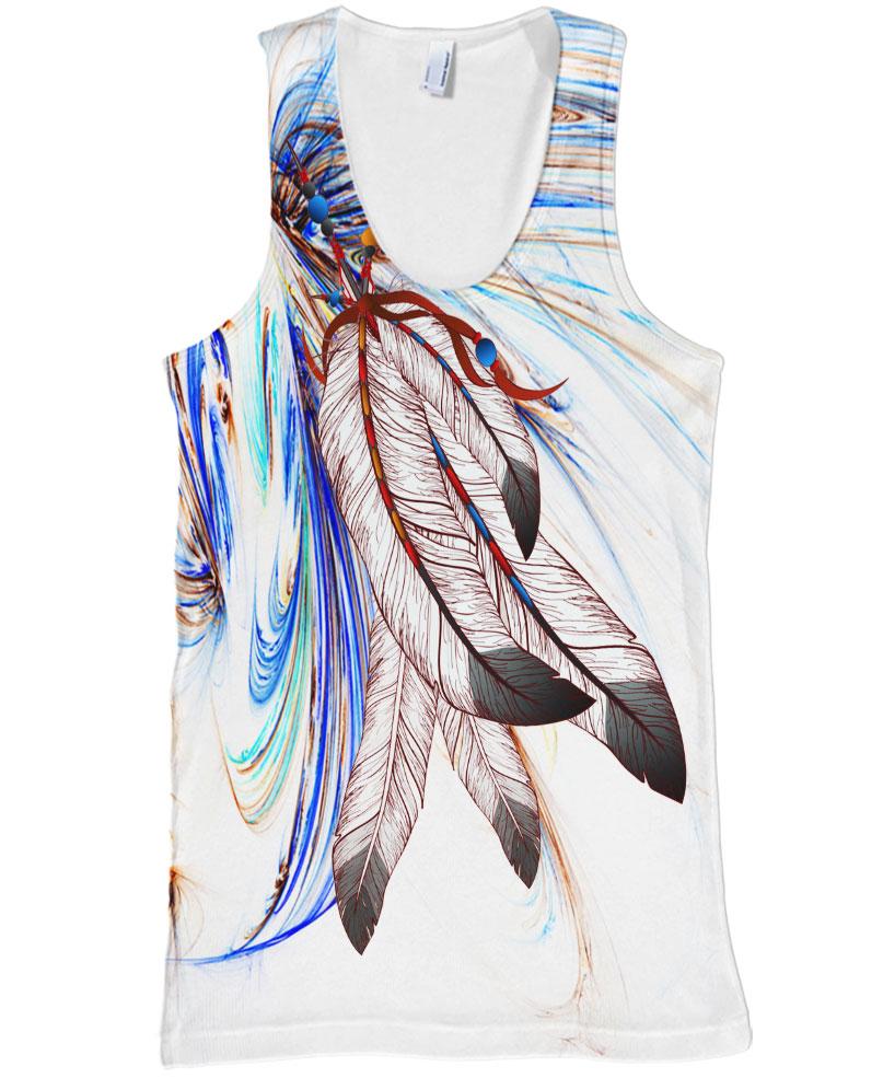 Native American Feathers In Wind