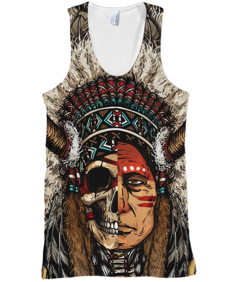 Native American Half-Face Indian Chief