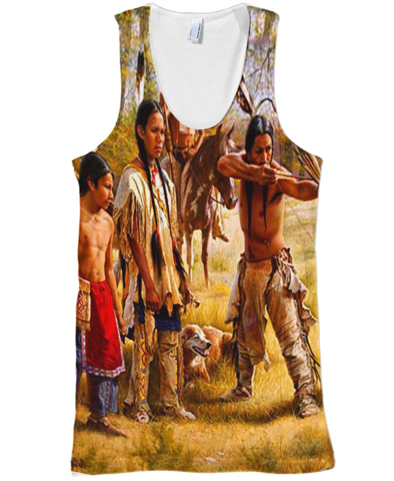 Native American Indian Chief's Family