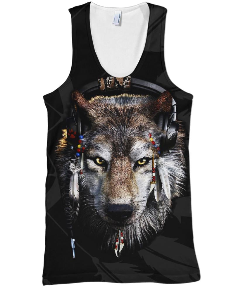 Native American Wolf Listen To Music