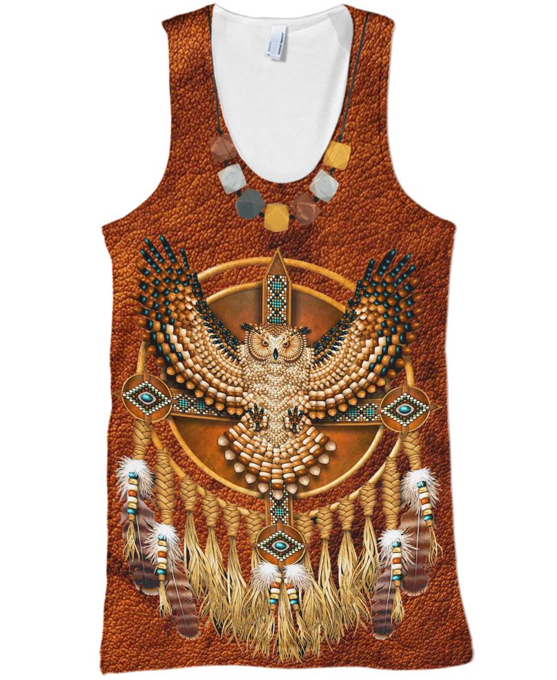 Native American Brown Single Owl