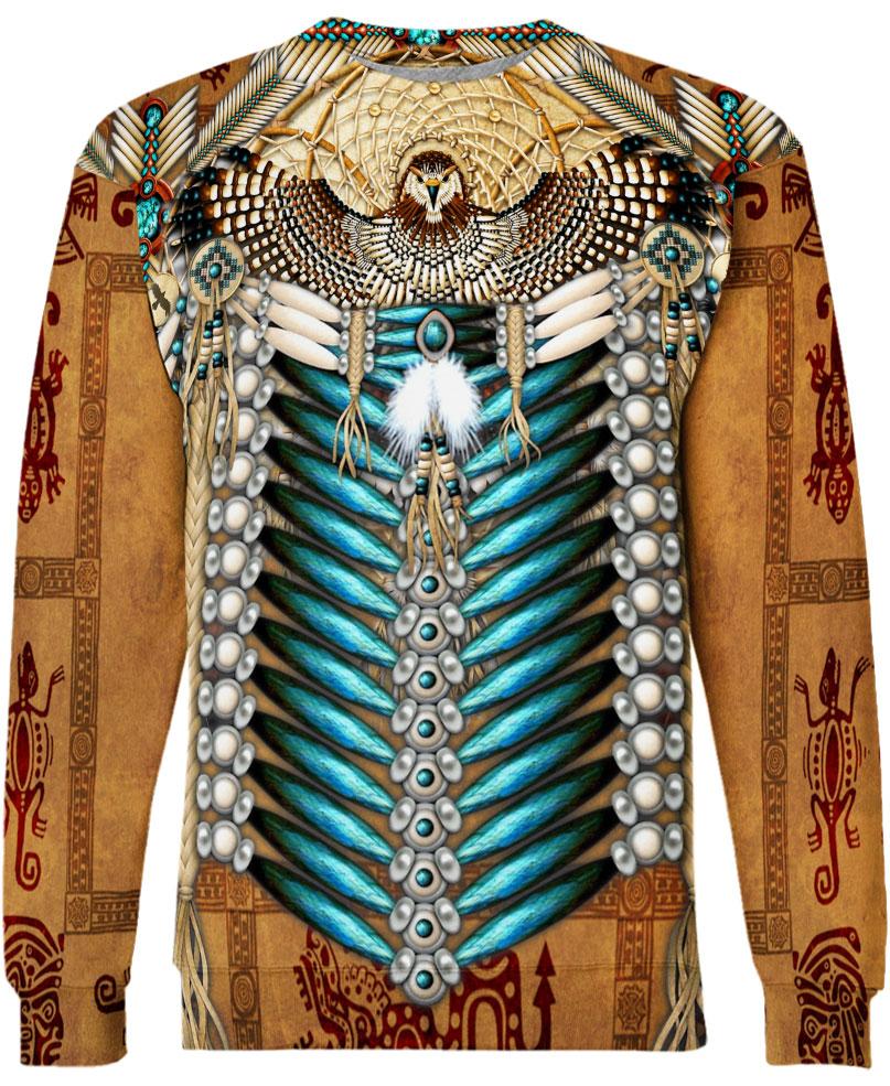 Native American Pattern Eagle Brown