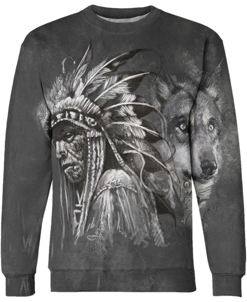 Native American Grey Wolf & Leader