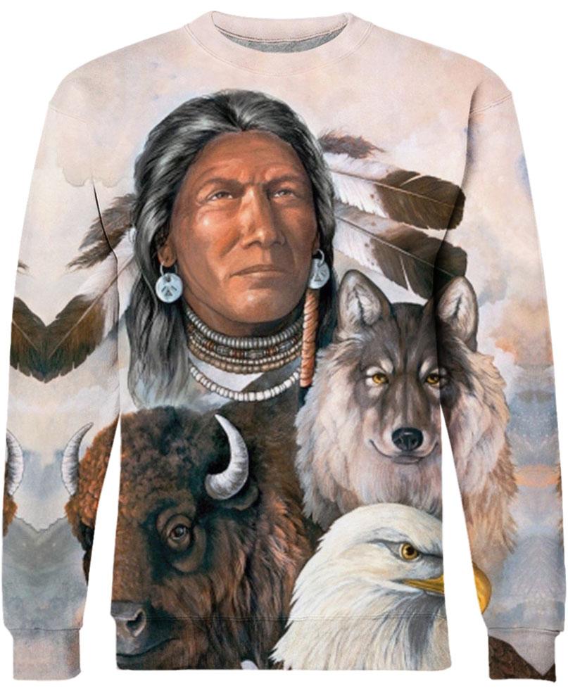 Native American Indian Chief & Animals
