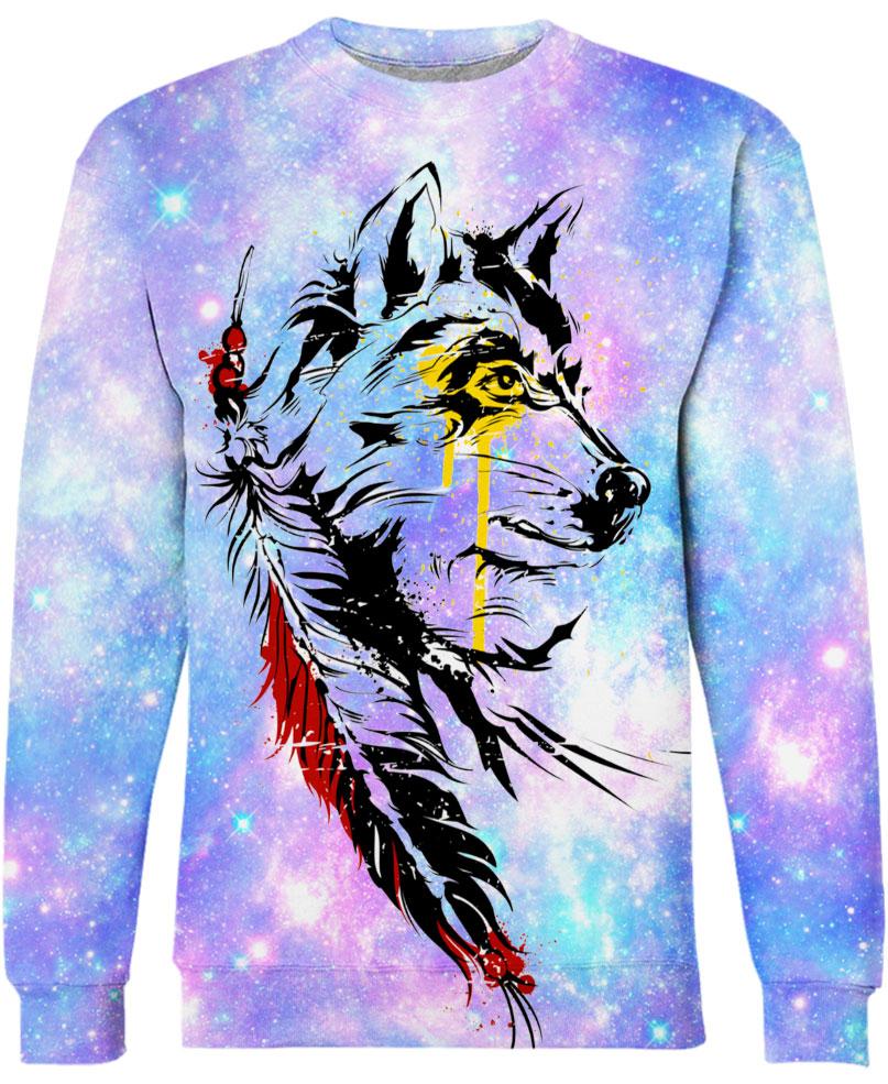 Native American Yellow Eyes Wolf
