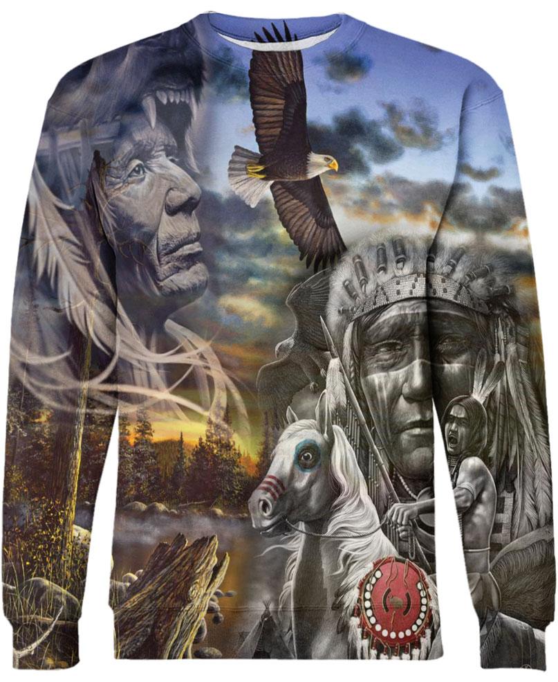 Native American White Horse Warrior