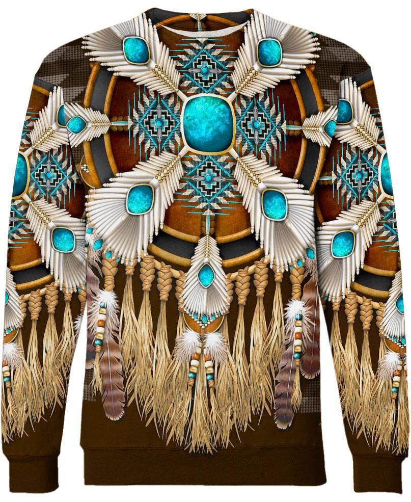 Native American Feathers Blue