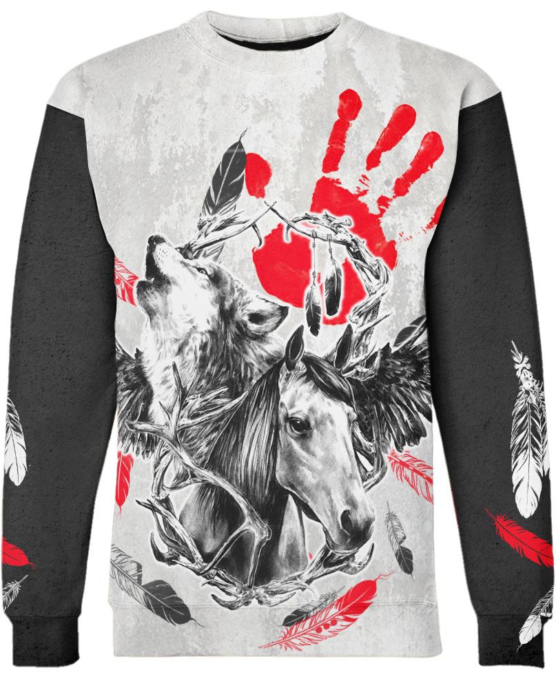 Native American Blood Hand & Animals