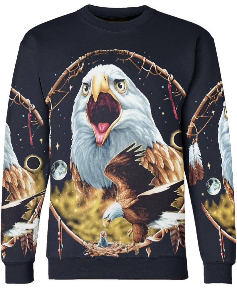 Native American Eagle And Black