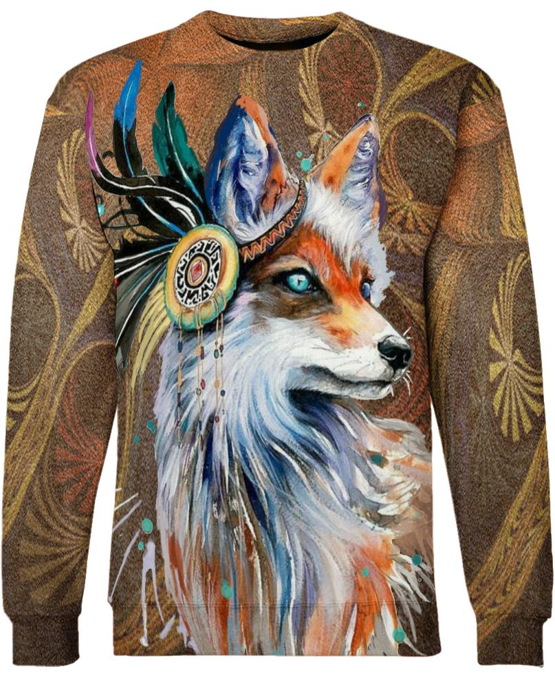 Native American Wolf Painting