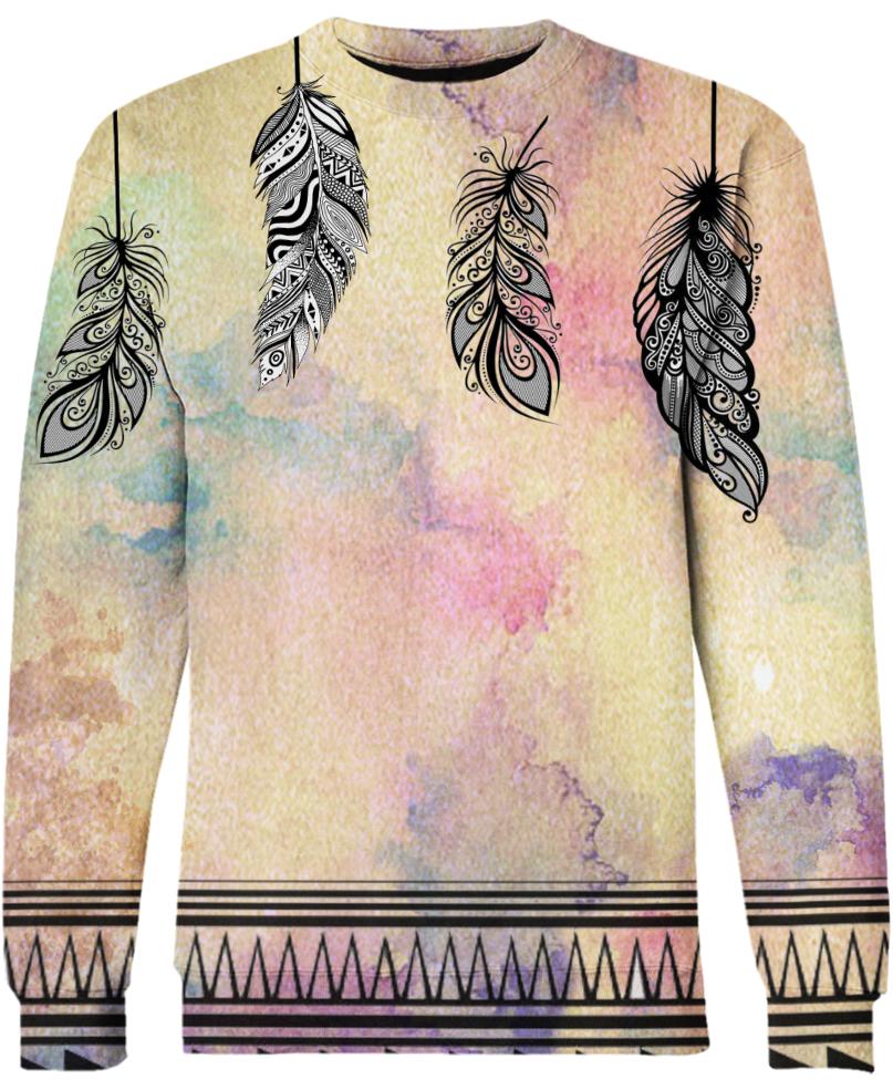 Native American Feathers Pastel
