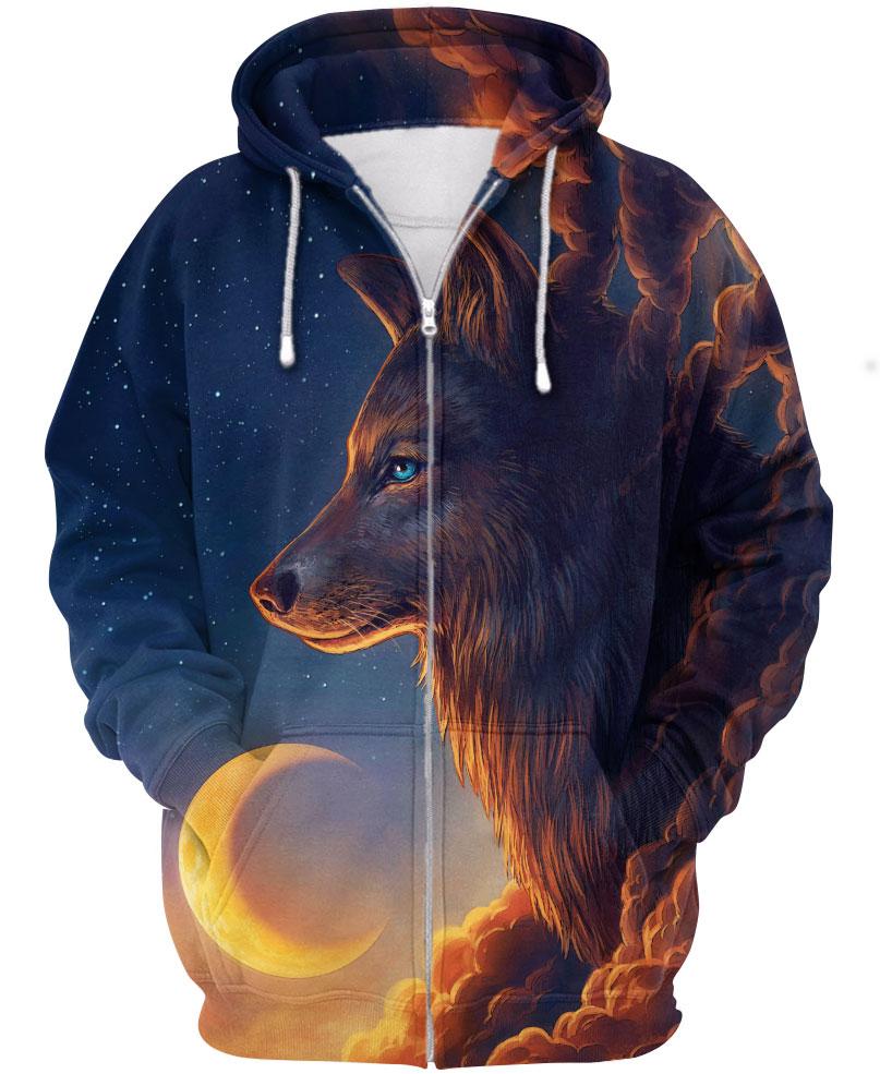 Native American Wolf Middle-night