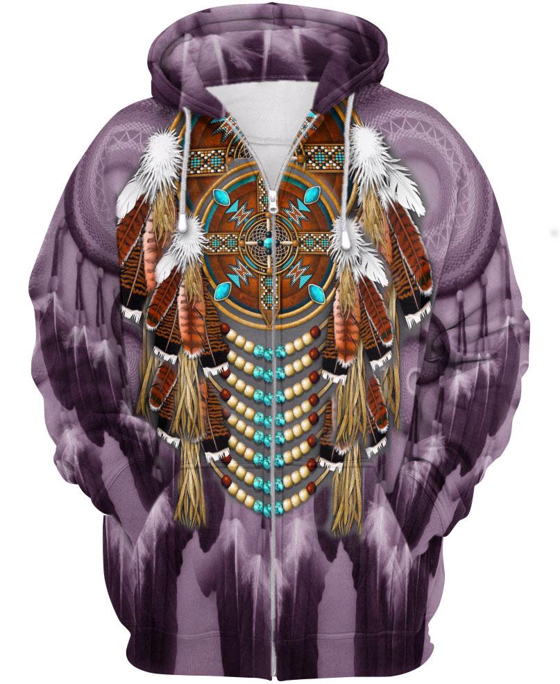 Native American Feathers Purple