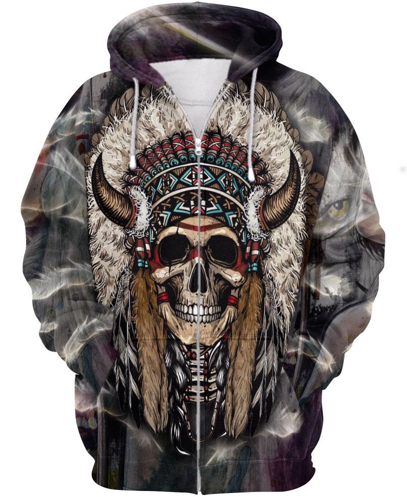 Native American Skull And Eyes