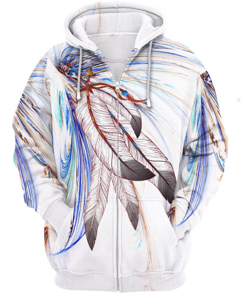 Native American Feathers In Wind