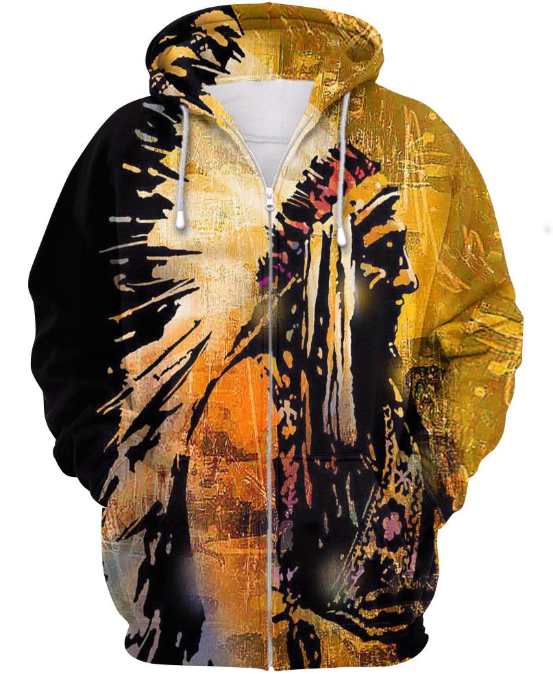 Native American Dark Yellow Indian Chief