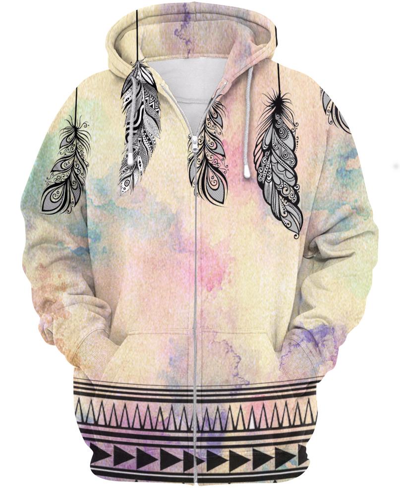 Native American Feathers Pastel