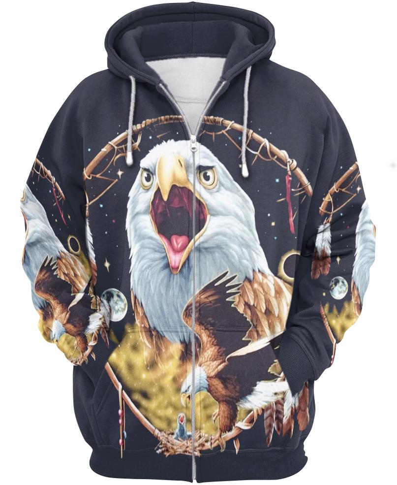 Native American Eagle And Black