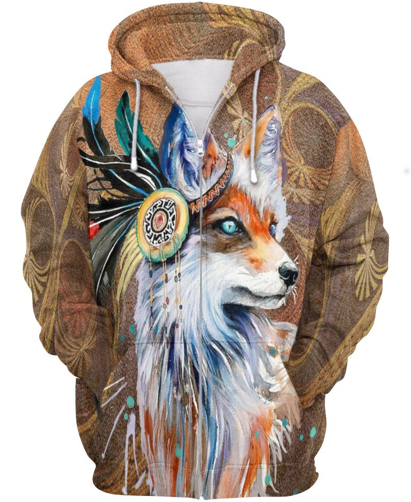 Native American Wolf Painting
