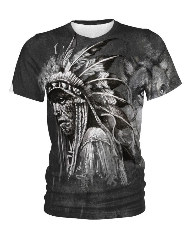 Native American Grey Wolf & Leader