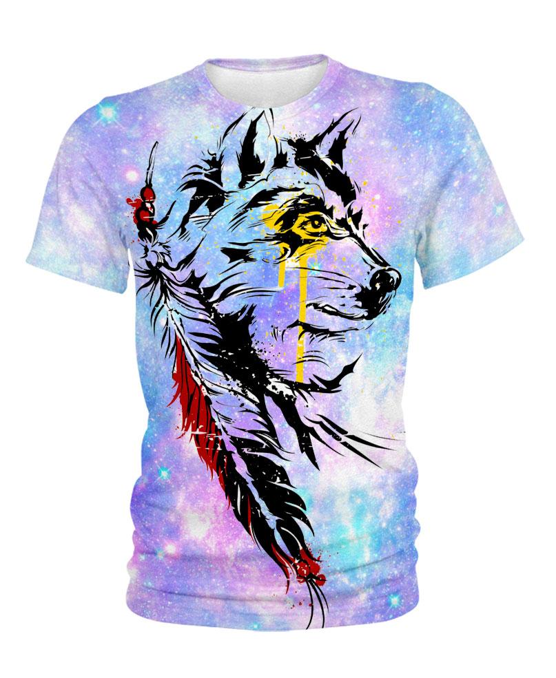 Native American Yellow Eyes Wolf