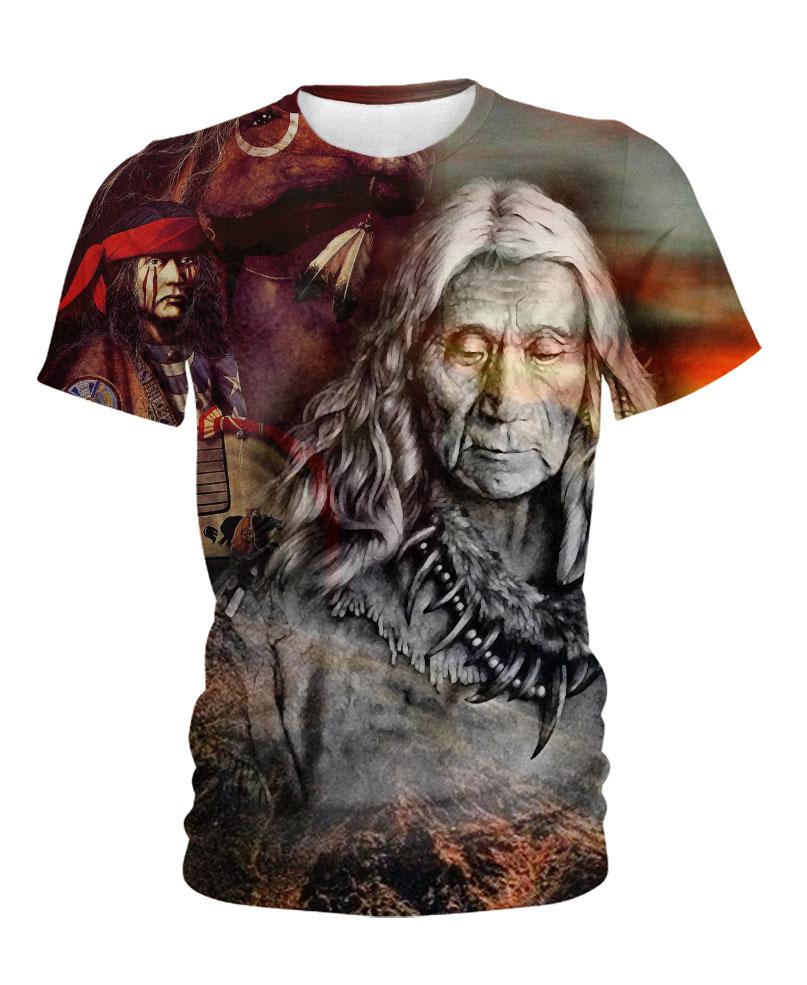 Native American Gray Old Indian Chief