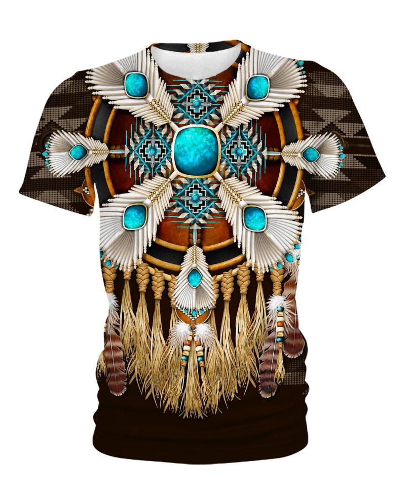 Native American Feathers Blue